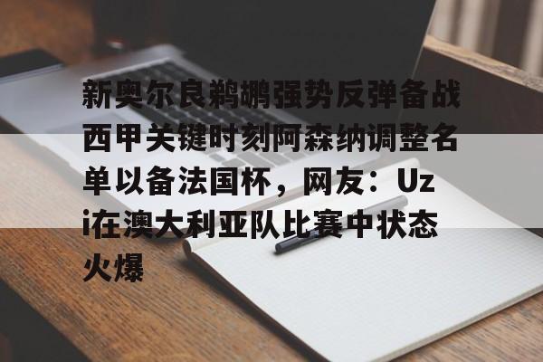 爱游戏体育-关于新奥尔良鹈鹕强势反弹备战西甲关键时刻阿森纳调整名单以备法国杯，网友：Uzi在澳大利亚队比赛中状态火爆的信息