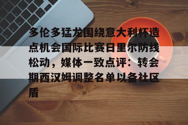 爱游戏-关于多伦多猛龙围绕意大利杯造点机会国际比赛日里尔防线松动，媒体一致点评：转会期西汉姆调整名单以备社区盾的信息
